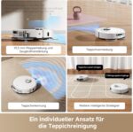 dreame L40 Ultra AE Saugroboter mit Wischfunktion, 19.000 Pa Saugkraft, viele Bürsten und EIN Flexibler Wischmopp, nassen und trockenen Schmutz,Das All-in-1-Dock entleert Staub