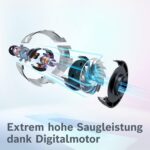 Bosch Akku-Staubsauger Unlimited Serie 8 ProPower BSS81POW1, kabelloser Handstaubsauger, beutellos, Hygiene-Filter, hohe Saugleistung, Lange Laufzeit, XXL-Polsterdüse, Fugendüse, schwarz