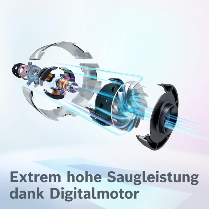 Bosch Akku-Staubsauger Unlimited Serie 8 ProPower BSS81POW1, kabelloser Handstaubsauger, beutellos, Hygiene-Filter, hohe Saugleistung, Lange Laufzeit, XXL-Polsterdüse, Fugendüse, schwarz