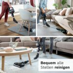 Bosch Akku-Staubsauger Unlimited 7 BCS711A, kabelloser Handstaubsauger, beutellos, Wechselakku, Knickrohr, Hygiene-Filter, 10 Jahre Motorgarantie, Fugendüse, LED-Beleuchtung, Turbostufe, grau