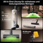 roborock H60 Hub Ultra Akku Staubsauger mit Absaugstation, 210AW kraftvolle Saugleistung, 90 Min. maximale Laufzeit, Staubsauger kabellos, Anti-Tangle Bürste für Teppiche, Hartböden, Tierhaare, Auto