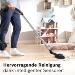 Bosch Staubsauger beutellos ProSilence Serie 8 BGS7MS64, Bodenstaubsauger, leise, Hygiene-Filter, Bodendüse für Parkett, Teppich, Fliesen, Starke Saugleistung, langes Kabel, 800 W, schwarz