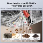 roborock Qrevo Edge S5A Saugroboter mit Wischfunktion,Dual Anti-Tangle-System,18.500Pa,FlexiArm Design Kantenreinigung, Hebarem Wischmopp,75℃ Heißwasser-Moppwäsche (Schwarz)