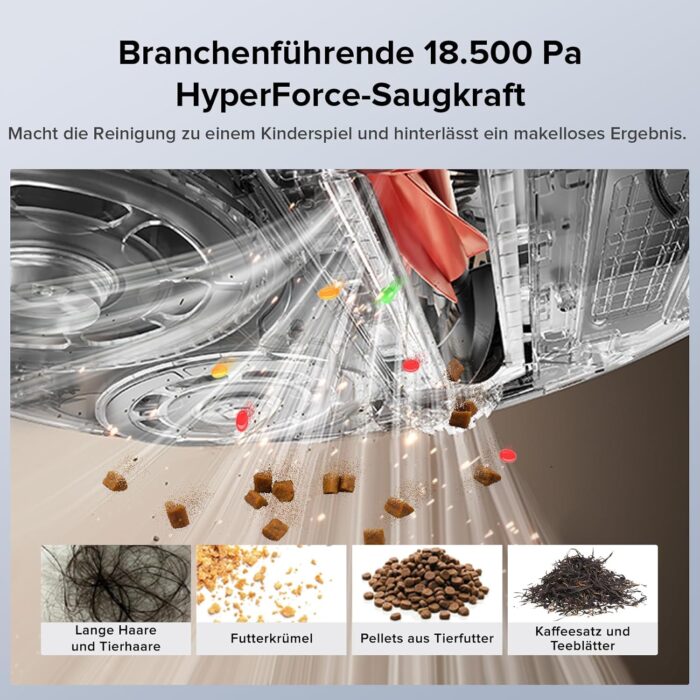 roborock Qrevo Edge S5A Saugroboter mit Wischfunktion,Dual Anti-Tangle-System,18.500Pa,FlexiArm Design Kantenreinigung, Hebarem Wischmopp,75℃ Heißwasser-Moppwäsche (Schwarz)