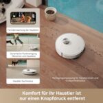 dreame L40 Ultra AE Saugroboter mit Wischfunktion, 19.000 Pa Saugkraft, viele Bürsten und EIN Flexibler Wischmopp, nassen und trockenen Schmutz,Das All-in-1-Dock entleert Staub