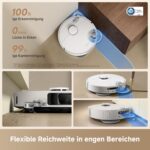 DREAME L10s Ultra Gen 3 Kit staubsauger mit wischfunktion mit einer Saugkraft von 25.000 Pa, Seitenbürste und Mopp ausfahrbar, selbstreinigende All-in-One-Dockingstation, Steuerung per App und Sprache