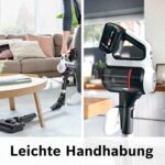 Bosch Akku-Staubsauger Unlimited 7 BSS715CARP, kabellos, Knickrohr, Hygiene-Filter, 10 Jahre Motorgarantie, 5.0 Ah Akku, Schnellladegerät, XXL-Polsterdüse, Turbostufe, Made in Germany, weiß