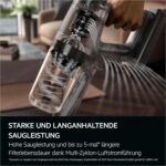 AEG Serie 8000 Akku Staubsauger, Kabellos, Alle Böden, AutoModus, bis zu 99% Staubaufnahme, bis zu 50 min Laufzeit, Einfache Handhabung, Entnehmbarer 25 V Akku, Zubehör, Weiß, AP82UB25SH