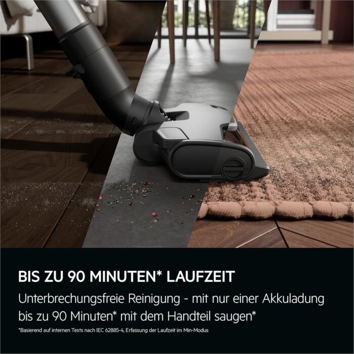 AEG Serie 8000 Akku Staubsauger, Kabellos, Alle Böden, AutoModus, bis zu 99% Staubaufnahme, bis zu 50 min Laufzeit, Einfache Handhabung, Entnehmbarer 25 V Akku, Zubehör, Weiß, AP82UB25SH
