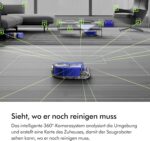 Dyson 360 Vis NAV™ Saugroboter, Vollbreite Bürste, entwickelt für alle Bodenarten (Blau/Nickel)