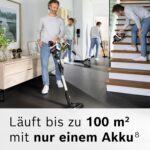 Bosch Akku-Staubsauger Unlimited 7 BSS715CARP, kabellos, Knickrohr, Hygiene-Filter, 10 Jahre Motorgarantie, 5.0 Ah Akku, Schnellladegerät, XXL-Polsterdüse, Turbostufe, Made in Germany, weiß