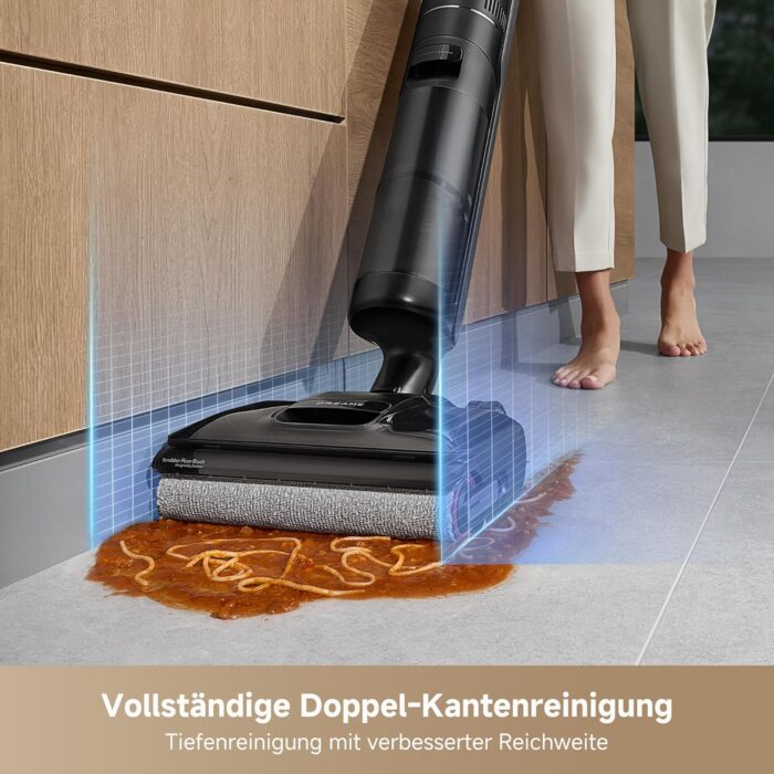 dreame H12 Pro FlexReach Nass- und Trockensauger, Flaches 180°-Design, Trocknung in 5 Minuten, 18.000 Pa Saugkraft, 90 °C Heißwäsche, Doppel-Kantenreinigung, Reinigung in 50 Minuten