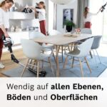 Bosch Akku-Staubsauger Unlimited 7 BKS711MTB, kabelloser Handstaubsauger, beutellos, Wechselakku, Knickrohr, Hygiene-Filter, 10 Jahre Motorgarantie, Mini-Turbo-Düse, LED-Beleuchtung, Turbostufe, weiß