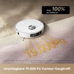 dreame L40 Ultra AE Saugroboter mit Wischfunktion, 19.000 Pa Saugkraft, viele Bürsten und EIN Flexibler Wischmopp, nassen und trockenen Schmutz,Das All-in-1-Dock entleert Staub