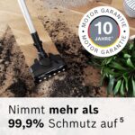 Bosch Akku-Staubsauger Unlimited 7 BSS711W, kabelloser Handstaubsauger, beutellos, Wechselakku, Knickrohr, Hygiene-Filter, 10 Jahre Motorgarantie, XXL-Polsterdüse, LED-Beleuchtung, Turbostufe, weiß